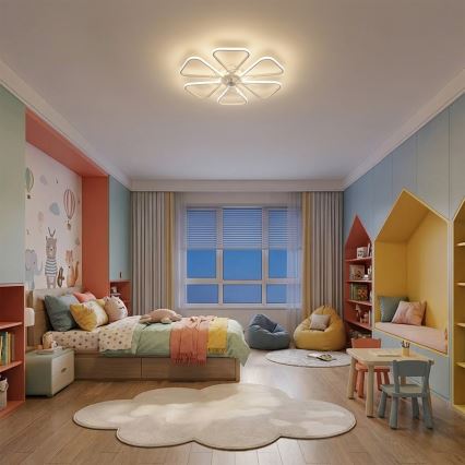 Brilagi - Ventilador de teto LED dimerizável LED/38W/230V 3000-6500K Ø 76 cm branco + controlo remoto