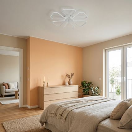 Brilagi - Ventilador de teto LED dimerizável LED/38W/230V 3000-6500K Ø 76 cm branco + controlo remoto