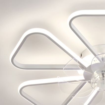Brilagi - Ventilador de teto LED dimerizável LED/38W/230V 3000-6500K Ø 76 cm branco + controlo remoto
