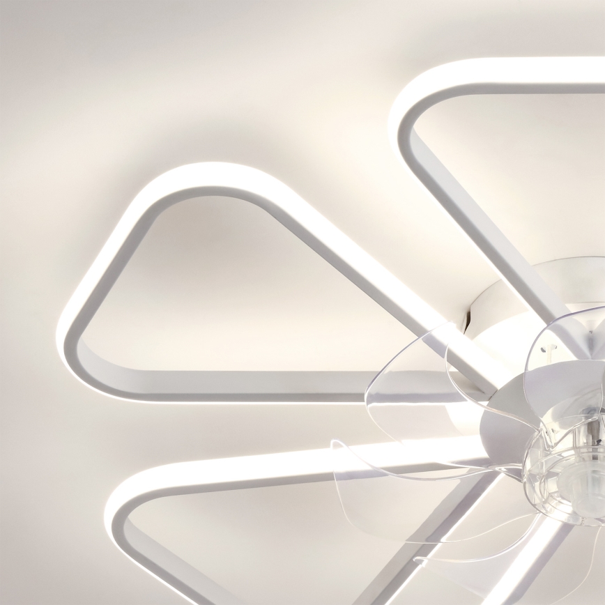 Brilagi - Ventilador de teto LED dimerizável LED/38W/230V 3000-6500K Ø 76 cm branco + controlo remoto