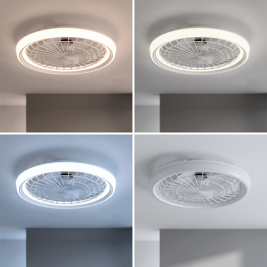 Brilagi - Ventilador de teto LED dimerizável LED/40W/230V 3000-6500K Ø 48 cm branco + controlo remoto