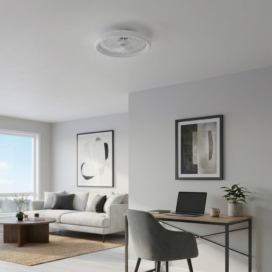 Brilagi - Ventilador de teto LED dimerizável LED/40W/230V 3000-6500K Ø 48 cm branco + controlo remoto