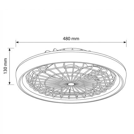Brilagi - Ventilador de teto LED dimerizável LED/40W/230V 3000-6500K Ø 48 cm branco + controlo remoto
