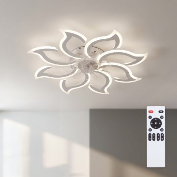 Brilagi - Ventilador de teto LED dimerizável LED/44W/230V Ø 90 cm branco + controlo remoto