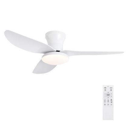 Brilagi - Ventilador de teto LED regulável LED/30W/230V 3000-6500K branco + controlo remoto