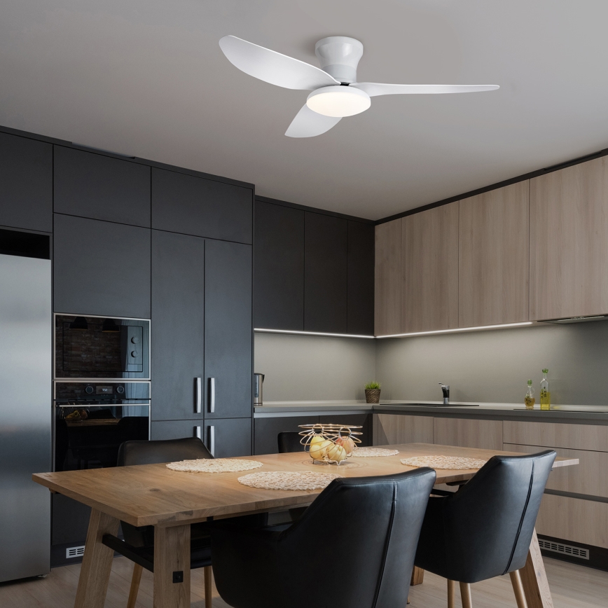 Brilagi - Ventilador de teto LED regulável LED/30W/230V 3000-6500K branco + controlo remoto