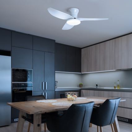 Brilagi - Ventilador de teto LED regulável LED/30W/230V 3000-6500K branco + controlo remoto