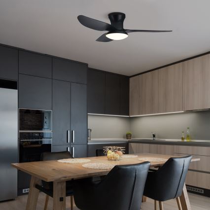 Brilagi - Ventilador de teto LED dimmerizável LED/30W/230V 3000-6500K preto + comando à distância