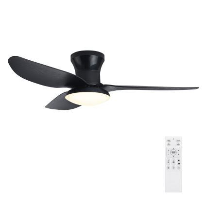Brilagi - Ventilador de teto LED dimmerizável LED/30W/230V 3000-6500K preto + comando à distância