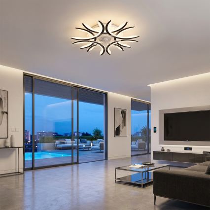 Brilagi - Ventilador de teto LED dimerizável LED/70W/230V 3000-6500K Ø 76 cm preto + comando remoto