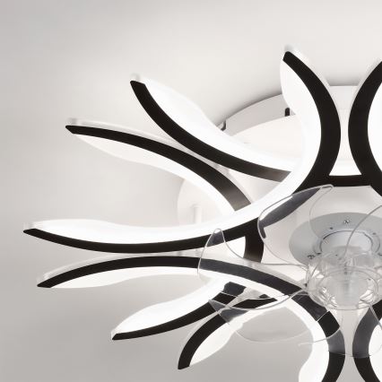 Brilagi - Ventilador de teto LED dimerizável LED/70W/230V 3000-6500K Ø 76 cm preto + comando remoto