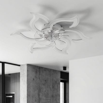 Brilagi - Ventilador de teto LED dimerizável LED/34W/230V 3000-6500K Ø 83 cm branco + controlo remoto
