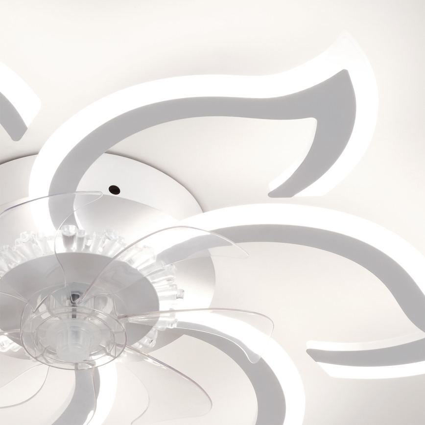 Brilagi - Ventilador de teto LED dimerizável LED/34W/230V 3000-6500K Ø 83 cm branco + controlo remoto