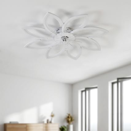 Brilagi - Ventilador de teto LED dimerizável LED/43W/230V 3000-6500K diâmetro 90 cm branco + controlo remoto