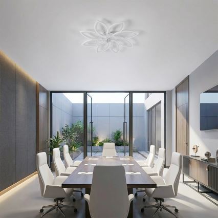 Brilagi - Ventilador de teto LED dimerizável LED/43W/230V 3000-6500K diâmetro 90 cm branco + controlo remoto