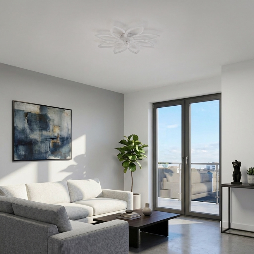 Brilagi - Ventilador de teto LED dimerizável LED/43W/230V 3000-6500K diâmetro 90 cm branco + controlo remoto