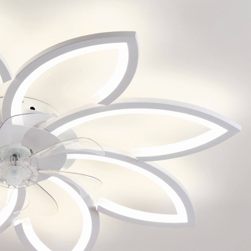 Brilagi - Ventilador de teto LED dimerizável LED/43W/230V 3000-6500K diâmetro 90 cm branco + controlo remoto