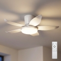 Brilagi - Ventilador de teto LED regulável LED/32W/230V 3000-6500K diâmetro 95 cm branco + controle remoto