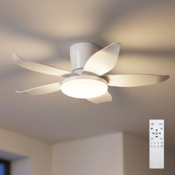 Brilagi - Ventilador de teto LED regulável LED/32W/230V diâmetro 95 cm branco + comando remoto
