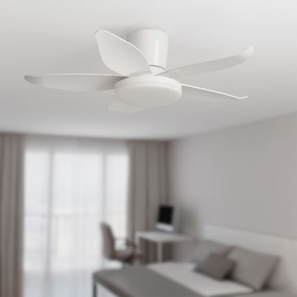 Brilagi - Ventilador de teto LED regulável LED/32W/230V 3000-6500K diâmetro 95 cm branco + controle remoto
