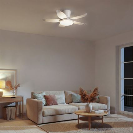 Brilagi - Ventilador de teto LED regulável LED/32W/230V 3000-6500K diâmetro 95 cm branco + controle remoto