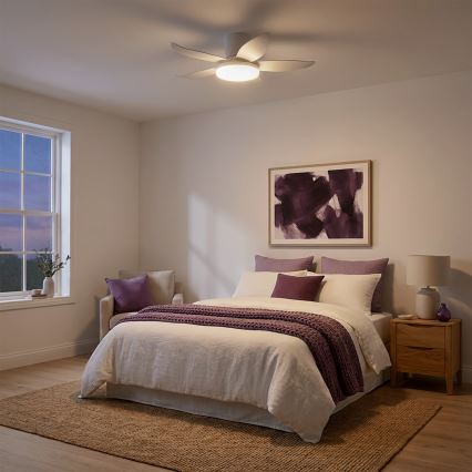Brilagi - Ventilador de teto LED regulável LED/32W/230V 3000-6500K diâmetro 95 cm branco + controle remoto