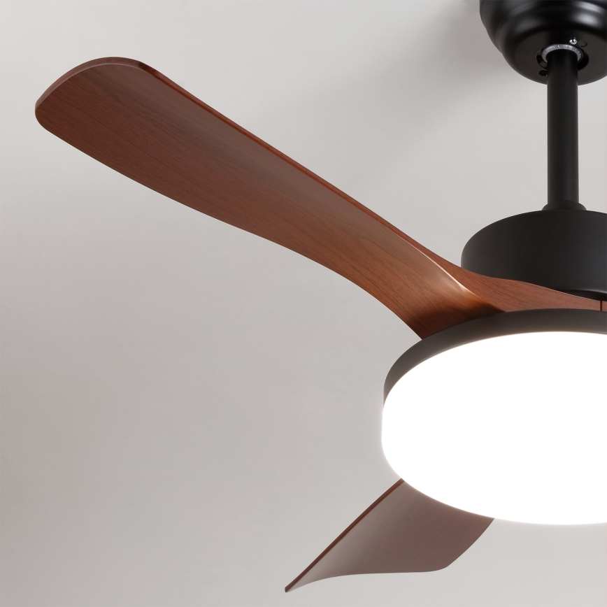 Brilagi - Ventilador de teto LED regulável LED/34W/230V 3000-6500K diâmetro 106 cm preto/castanho + controlo remoto