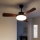 Brilagi - Ventilador de teto LED regulável LED/34W/230V 3000-6500K diâmetro 106 cm preto/castanho + controlo remoto