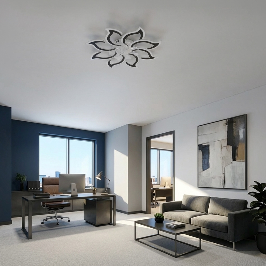 Brilagi - Ventilador de teto LED dimerizável LED/44W/230V 3000-6500K Ø 90 cm preto + controlo remoto