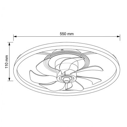 Brilagi - Ventilador de teto LED dimerizável LED/66W/230V 3000-6500K diâmetro 55 cm branco/dourado + comando à distância