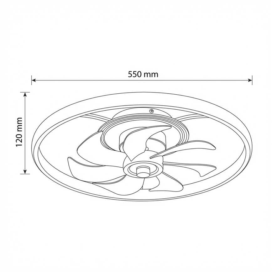 Brilagi - Ventilador de teto dimerizável com LED/66W/230V 3000-6500K Ø 55 cm branco/dourado + comando remoto