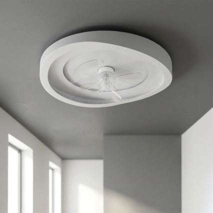 Brilagi - Ventoinha de teto LED regulável LED/80W/230V 3000-6500K diâmetro 50 cm branca + controlo remoto