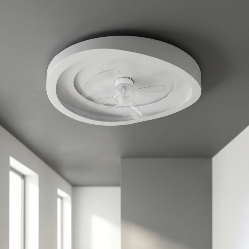 Brilagi - Ventoinha de teto LED regulável LED/80W/230V 3000-6500K diâmetro 50 cm branca + controlo remoto