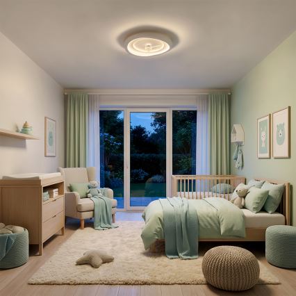 Brilagi - Ventoinha de teto LED regulável LED/80W/230V 3000-6500K diâmetro 50 cm branca + controlo remoto