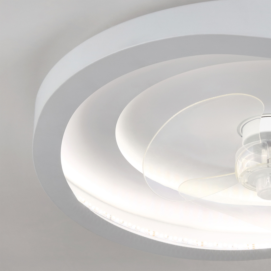 Brilagi - Ventoinha de teto LED regulável LED/80W/230V 3000-6500K diâmetro 50 cm branca + controlo remoto