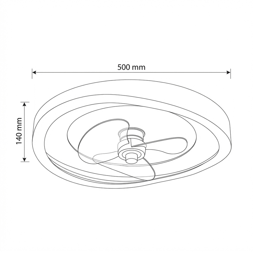 Brilagi - Ventoinha de teto LED regulável LED/80W/230V 3000-6500K diâmetro 50 cm branca + controlo remoto