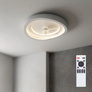 Brilagi - Ventoinha de teto LED regulável LED/80W/230V 3000-6500K diâmetro 50 cm branca + controlo remoto