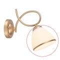 Brilagi - Vidro de substituição para aplique de parede e lustre FRED E27, Ø 13,5 cm, creme/dourado
