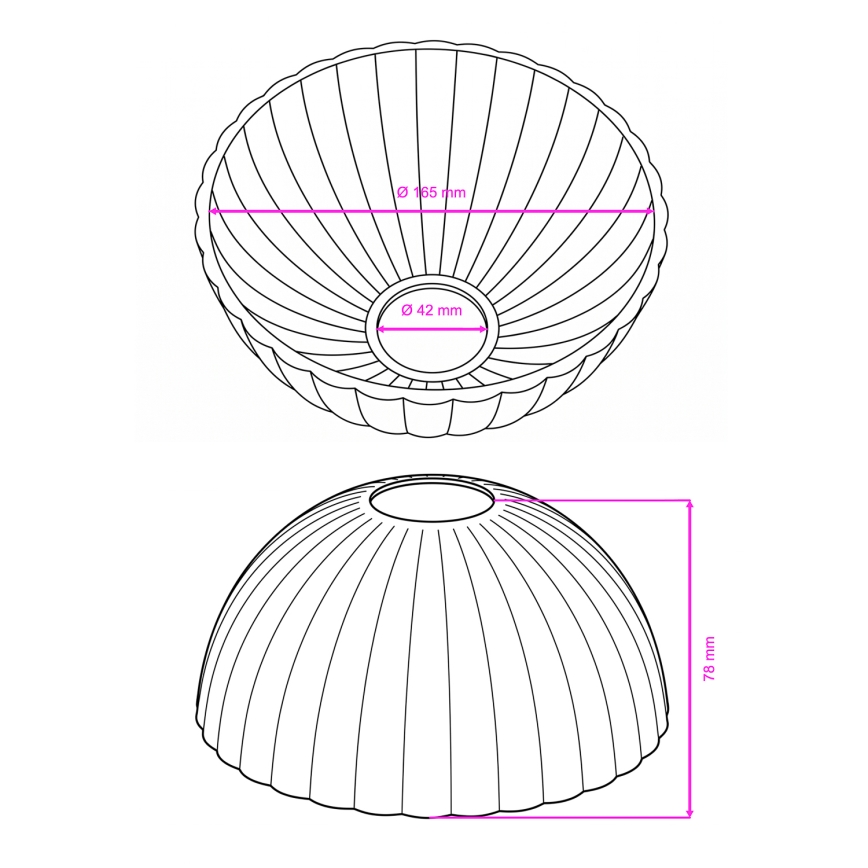 BRILAGI - Vidro de substituição para arandela CLASSIC E14, Ø 16 cm, bege