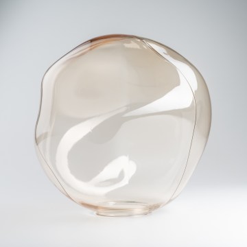 BRILAGI - Vidro de substituição para lustre, aplique de parede e candeeiro de teto VULCANO E27 Ø 35 cm bege fumê