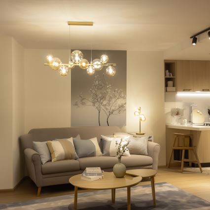 Brilagi - Vidro de substituição para lustre, aplique de parede e candeeiro MISTEL, MILLA, diâmetro 12 cm, dourado