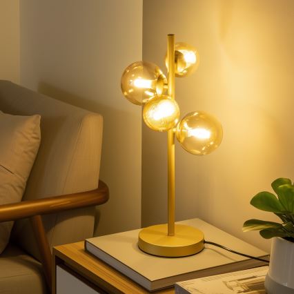 Brilagi - Vidro de substituição para lustre, aplique de parede e candeeiro MISTEL, MILLA, diâmetro 12 cm, dourado
