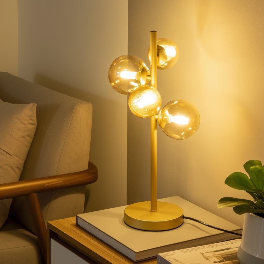 Brilagi - Vidro de substituição para lustre, aplique de parede e candeeiro MISTEL, MILLA, diâmetro 12 cm, dourado