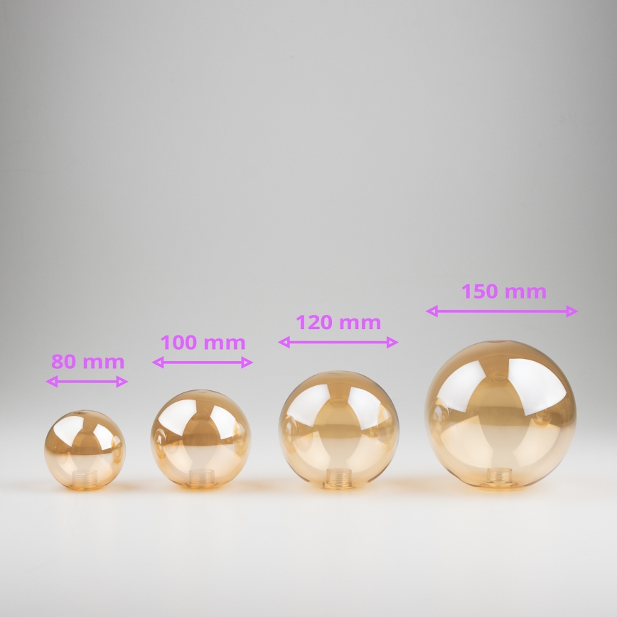 Brilagi - Vidro de substituição para lustre, candeeiro de parede e candeeiro MISTEL, MILLA diâmetro 10 cm dourado