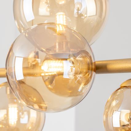 Brilagi - Vidro de substituição para lustre, candeeiro de parede e candeeiro MISTEL, MILLA diâmetro 15 cm dourado