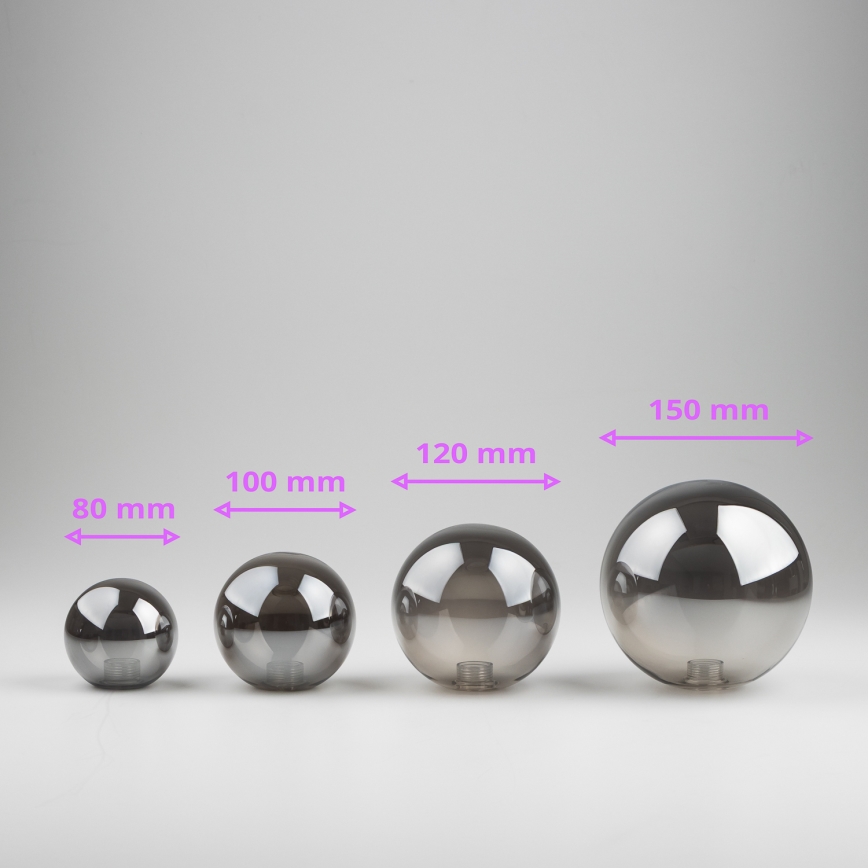 Brilagi - Vidro de substituição para lustre, candeeiro de parede e candeeiro MISTEL, MILLA diâmetro 15 cm fumado