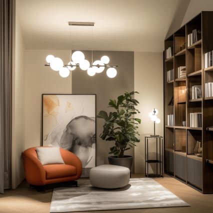 Brilagi - Vidro de substituição para lustre, candeeiro de parede e candeeiro MISTEL, MILLA diâmetro 8 cm branco