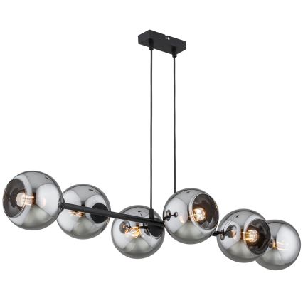 Brilagi - Vidro de substituição para lustre DIOR E27, diâmetro 15 cm, cinzento fumado