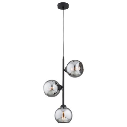 Brilagi - Vidro de substituição para lustre DIOR E27, diâmetro 15 cm, cinzento fumado