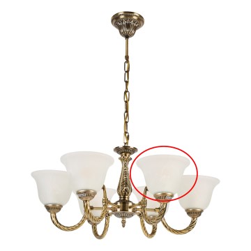 Brilagi - Vidro de substituição para lustre e aplique CLASSIC E14, diâmetro 11 cm, branco